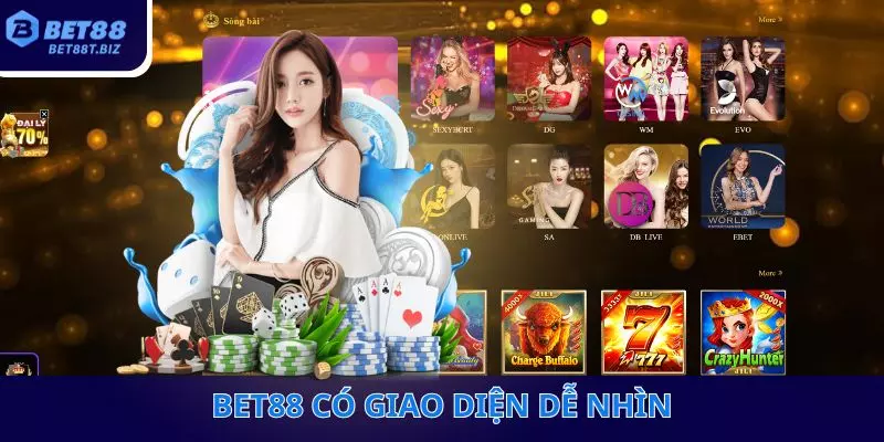 Bet88 có giao diện dễ nhìn Bet88 có giao diện dễ nhìn